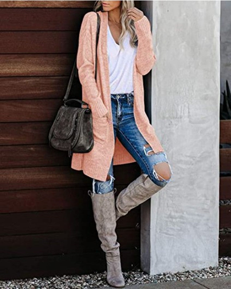 🔥Nur noch 36 Stück auf Lager – Damen Freizeit Strick Oversized Cardigan mit Taschen