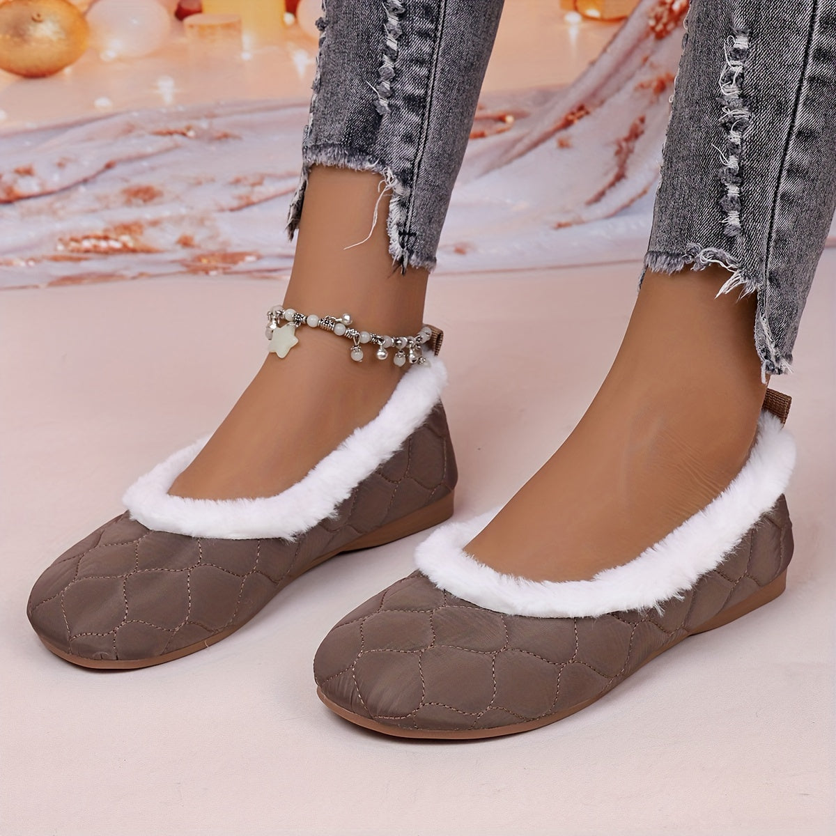 🔥Last Day Promotion 50% OFF - Women's Fashion Soft Mary Jane Plush Flat Shoes