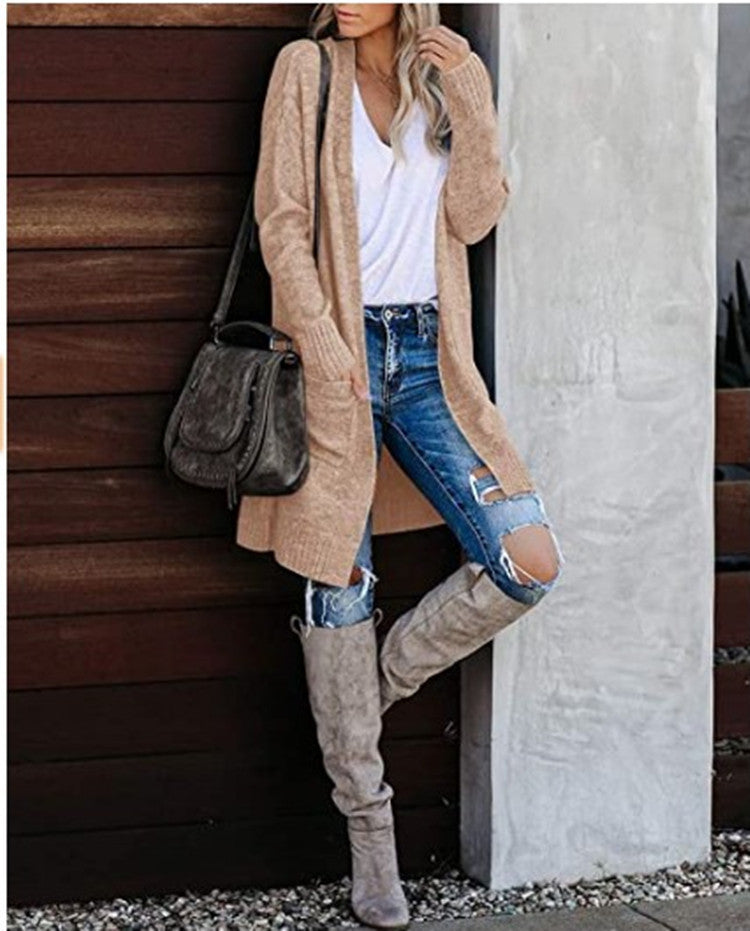 🔥Nur noch 36 Stück auf Lager – Damen Freizeit Strick Oversized Cardigan mit Taschen