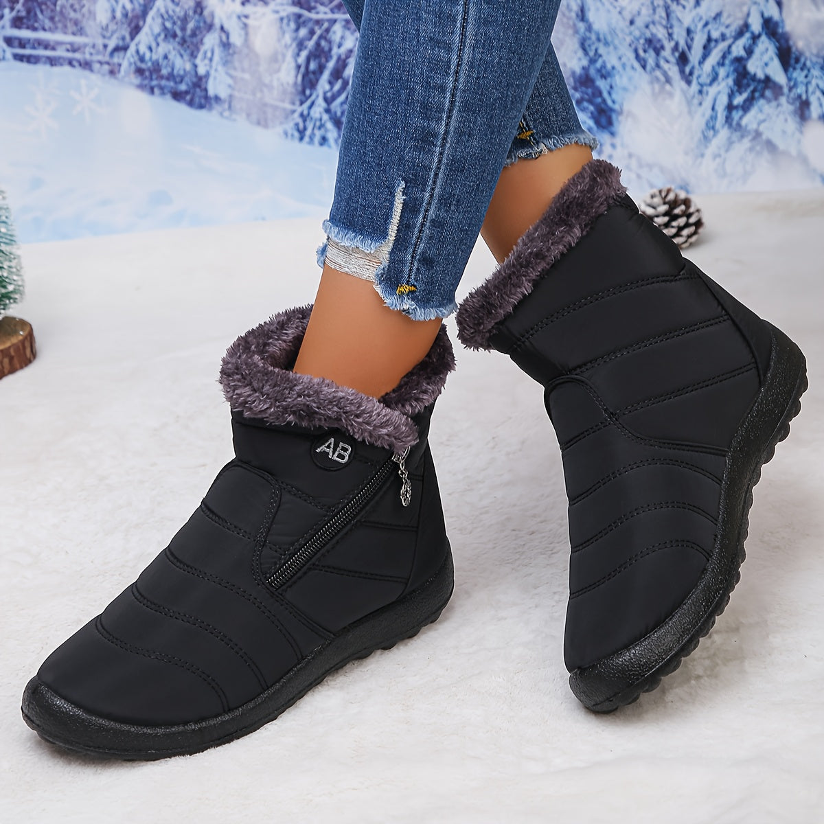 🔥Last Day Promotion 50% OFF - Women's Cozy Winter Waterproof Anti-Slip Orthopedic Boots