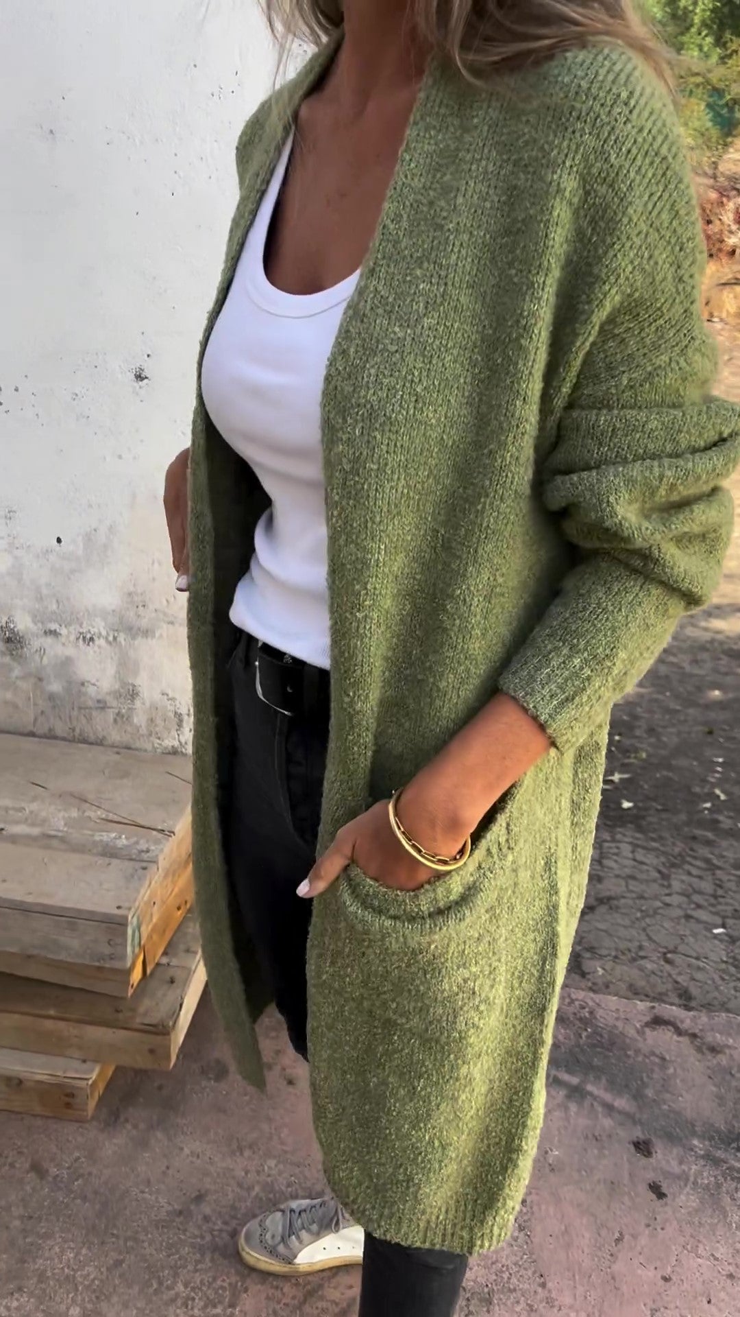 🔥Nur noch 36 Stück auf Lager – Damen Freizeit Strick Oversized Cardigan mit Taschen