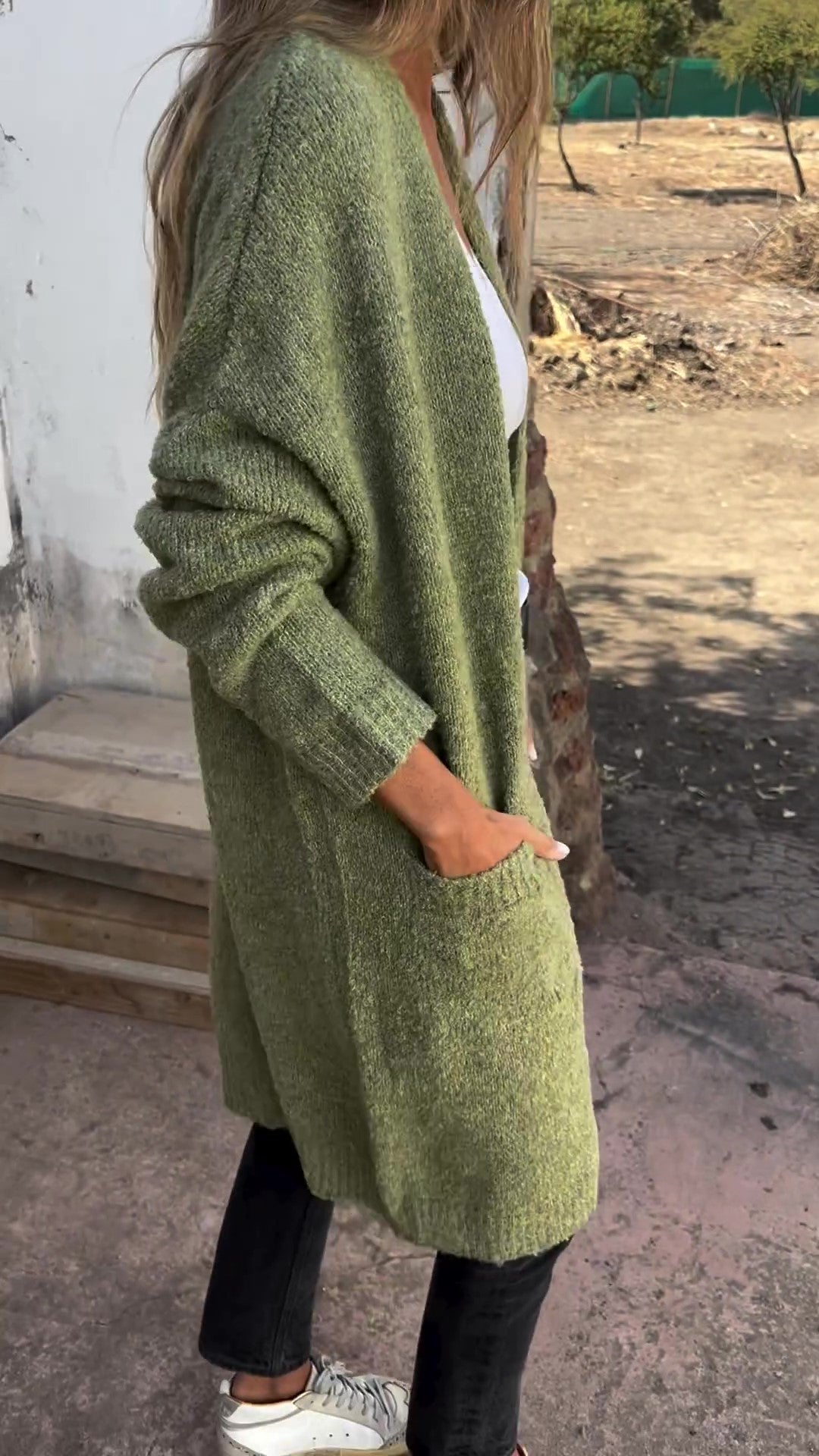 🔥Nur noch 36 Stück auf Lager – Damen Freizeit Strick Oversized Cardigan mit Taschen