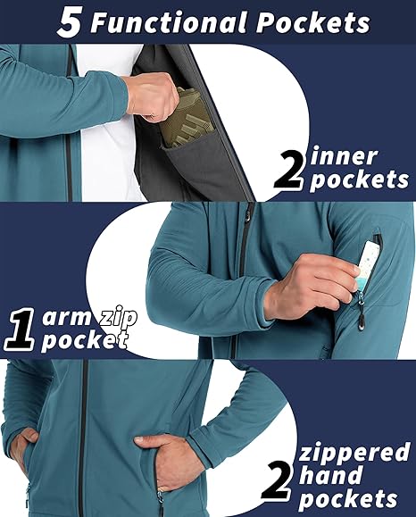 Giacca Softshell impermeabile e calda da uomo 33,000ft, giacca leggera con fodera in pile, impermeabile con cappuccio e antivento per passeggiate ed escursionismo