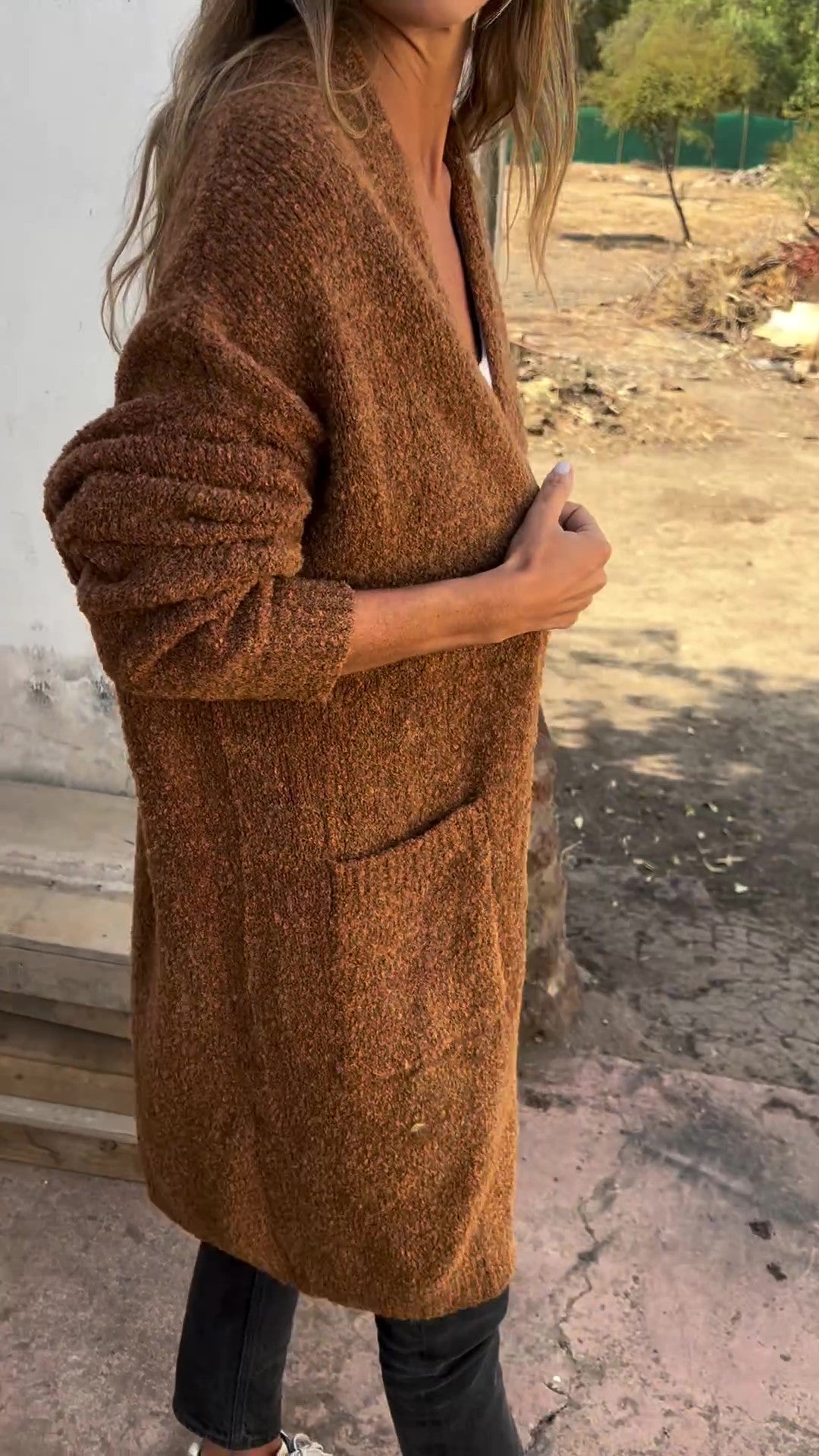 🔥Nur noch 36 Stück auf Lager – Damen Freizeit Strick Oversized Cardigan mit Taschen