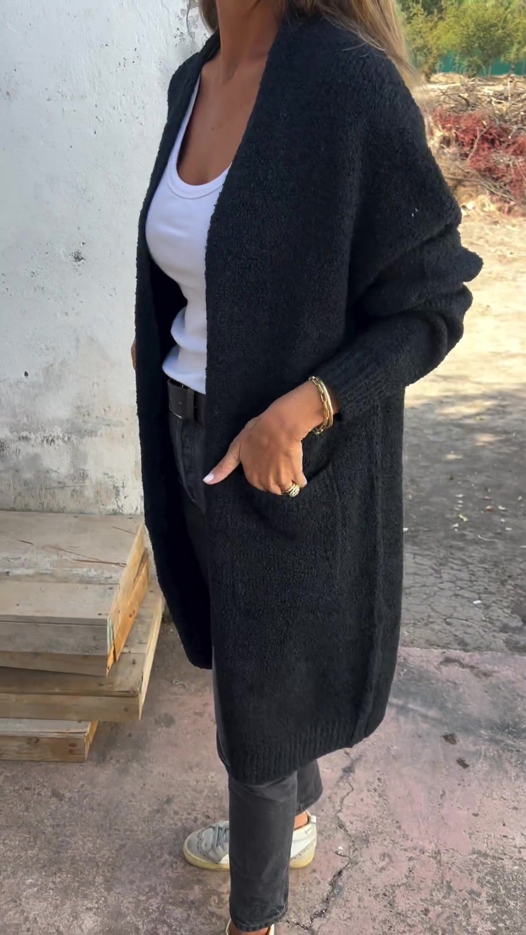 🔥Nur noch 36 Stück auf Lager – Damen Freizeit Strick Oversized Cardigan mit Taschen
