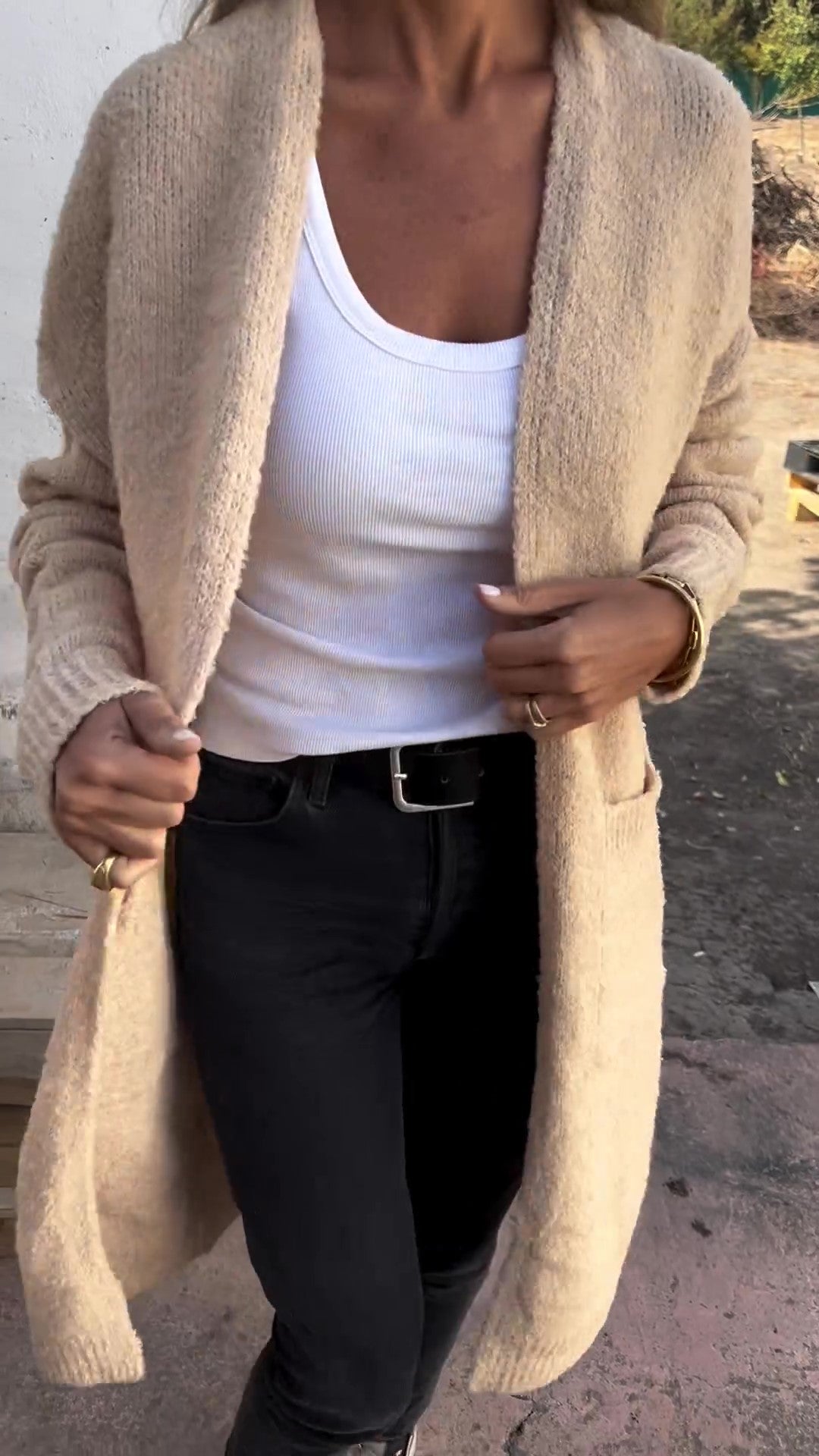 🔥Nur noch 36 Stück auf Lager – Damen Freizeit Strick Oversized Cardigan mit Taschen